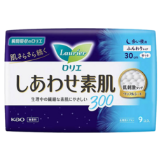 Laurier 蕾妮亞 瞬吸消臭護翼衛生棉 量多夜用, 30cm, 9片, 1包