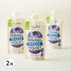 상하목장 유기농 인증 그릭 요거트 블루베리 & 케일, 120g, 3개입, 2개