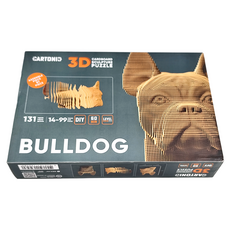 CARTONIO 3D立體拼圖 鬥牛犬 適合14-99歲 DIY組裝, 1盒, 131