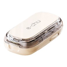 KANDO 感動 日式1/2 + 1/4切藥片器 e.chu-1214 奶油色, 1個