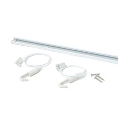 五金之海 天花板牆壁兩用軌道掛鉤組 1m, 白色, 1套