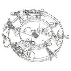 大金剛 特粗圓形白鐵雙層吊架 曬衣夾 20夾, 銀色, 1個