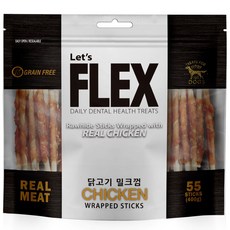 렛츠플렉스 강아지 밀크껌, 닭고기맛, 400g, 1개