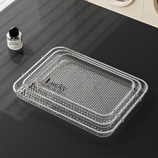 ANYONEPICK 摩登無把手托盤3件組, 1套, 透明