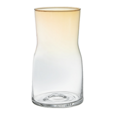 好物良品 雙色漸變手工玻璃花瓶, 漸變金