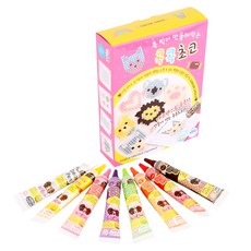 裝飾巧克力筆 8支+造型巧克力DIY組 01 動物款, 280g, 1組