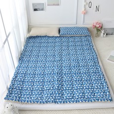 BEAUTE HOUSE 孩童保暖冬天用床墊, 天鵝款(藍色)