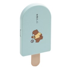 手拿鏡梳子組 便攜式迷你鏡 冰淇淋造型鏡子, 藍色, 1個