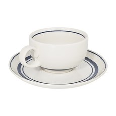 Kanesuzu 咖啡/茶杯盤組 185毫升 陶瓷, 雪藍色, 1組