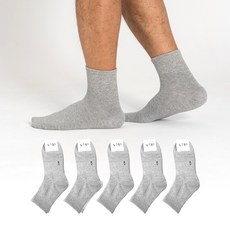 에이원패션 남성용 실속형 미니 무지 중목 양말 5켤레
