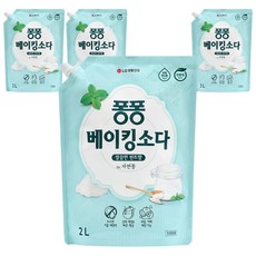 퐁퐁 주방세제 베이킹소다 리필, 2L, 4개