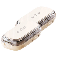 KANDO 感動 日式1/2 + 1/4切藥片器 e.chu-1214 奶油色, 2個