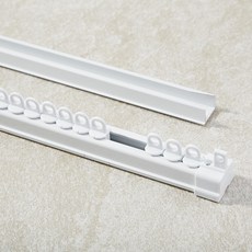 comet 家用低噪音電著塗層窗簾軌道, 白色