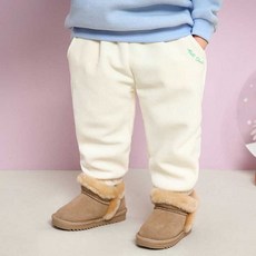 mollimelli 童款字母抓絨慢跑褲