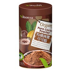 Vilson 米森 有機純黑可可粉, 無添加防腐劑、人工香料及色素, 150g, 1入, 1罐