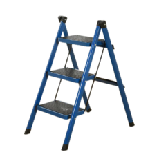세이니크 다용도 접이식 3단 사다리 블루M, 1개