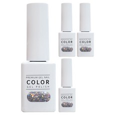 더젤 프리미엄 젤네일, 201호 홀리몰리실버, 10g, 4개