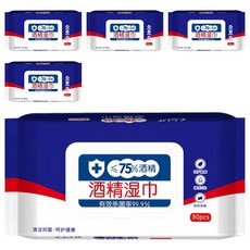 QIANHUI 倩揮 75%酒精濕紙巾, 80張, 5包