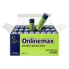 Cleanlab Online Max 鹼性AA電池, 1個, 24入
