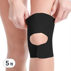 컴피닛 슬림핏 얇은 무릎 보호대, 블랙, 5개