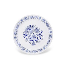 圖案印花陶瓷餐盤, 白色, 1個