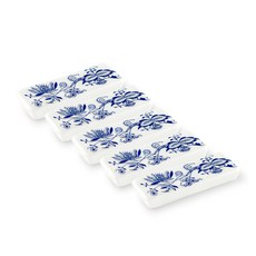 MAZUOKA 圖騰筷架 5入組, 白色 藍色, 1組