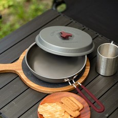 아이두젠 프라이포타 쿠킹 코펠 캠핑 후라이팬 20cm, 그레이, 1개