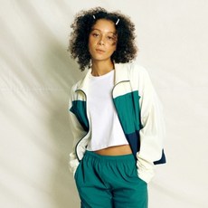 그리니치 컬러블록 집업 점퍼