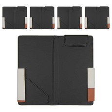 ABEL 力大牌 開闔式 皮質帳單夾 228 x 210 x 4mm, 黑色, 5個