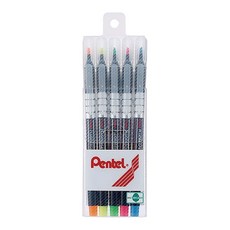 Pentel 飛龍文具 螢光筆(國內樣式) S512-5, 5色, 5支