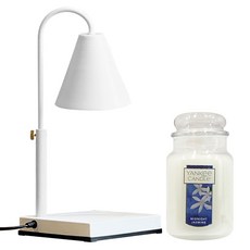 Abest 定時器高度可調暖器 + Yankee 蠟燭大號午夜茉莉花套裝, 白色（暖色）