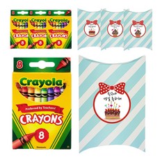 Nurimol Danbinine 園生日禮物 Crayola 蠟筆 4p 套組, 8色*4入/組