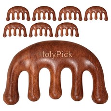 홀리픽 두피괄사 승모근 마사지, 브라운, 8개