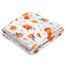 little unicorn 純棉四層紗布毯, 夏日蜜桃