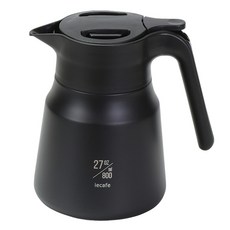 Pearl Life 珍珠金屬 ie Cafe系列 雙層不鏽鋼保溫咖啡壺 HB-6618, 800ml, 1個, 保溫咖啡壺