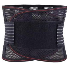 透氣網眼腰部保護帶 黑色, 1個