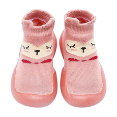 寬頭防滑透氣膠底學步鞋 - 高筒