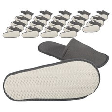Living Bene 飯店布質防滑室內拖鞋, 灰色, 20個