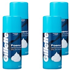 질레트 포오미 센서티브 스킨 쉐이빙 폼, 175g, 4개