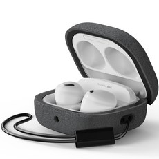 NUART Galaxy Buds 掛繩環沙色防撞保護殼, Galaxy Buds FE, Buds2 Pro, Buds Pro, Buds Live, Buds2, 灰色