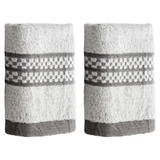 SHING LONG TEXTILE 台灣興隆毛巾 史克威爾美棉竹炭毛巾, 1包, 灰色