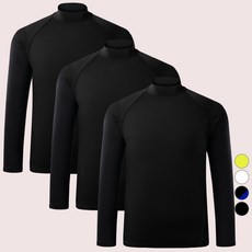 ARMEDES 男款刷毛長袖高領雙層冬季上衣 ID-T32 3入