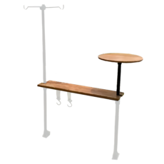 JIA GUANN S3 深木色 - 三層收納架 簡約風格 居家儲物, 木板53cm + 木圓盤直徑23cm, 2層