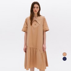 ANNE KLEIN 女款水手領可愛夏季洋裝, 香草米色 12