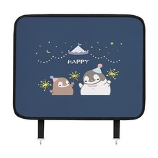 印花汽車座椅防踢墊, 仙女棒企鵝款, 1入