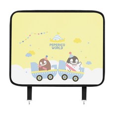 印花汽車座椅防踢墊, 快樂企鵝款, 1入