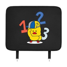 印花汽車座椅防踢墊, 小黃鴨款, 1入
