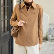 POPLARNC 女款磨毛法蘭絨襯衫 P25FST072107