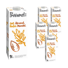 Provamel 樸悅 生機杏仁燕麥奶, 乳糖 低脂 不含色素防腐劑 不含人造添加劑, 1L, 6瓶