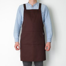 LAMIA STELLA 加厚H型咖啡師圍裙 L, 棕色, 1個